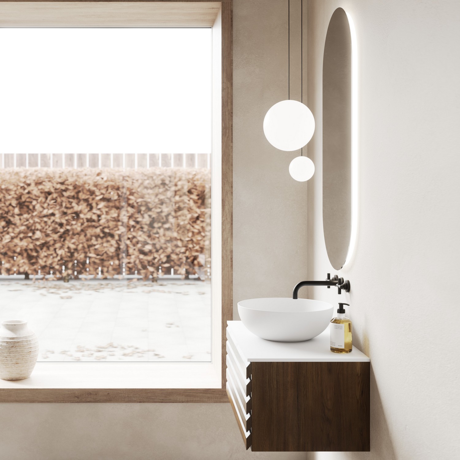 CORIAN TOPPLATE 80 CM SENTER Bredde: 800 mm, Sentrert