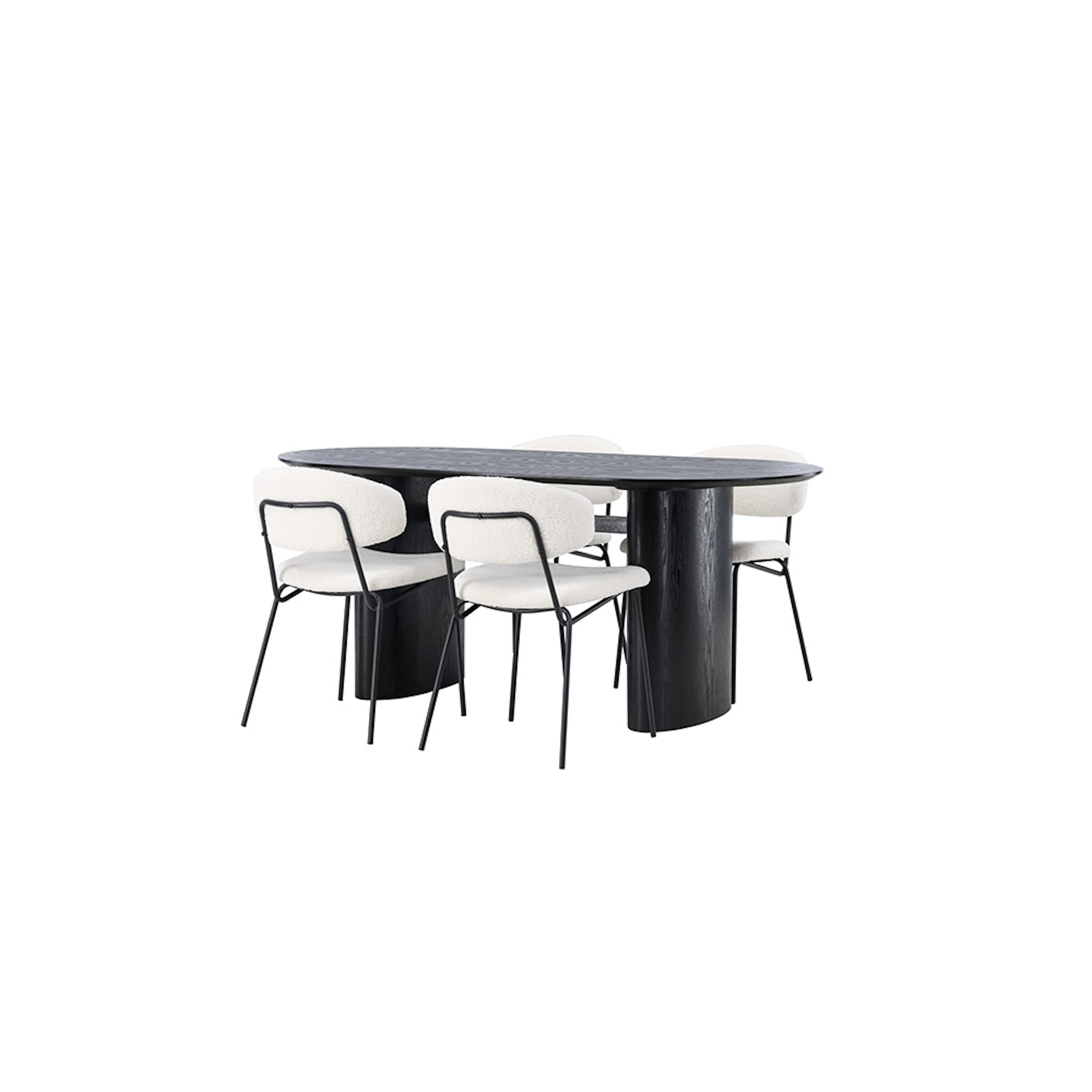 Spisegruppe Venture Home Isolde med 4 stk Chico Stoler