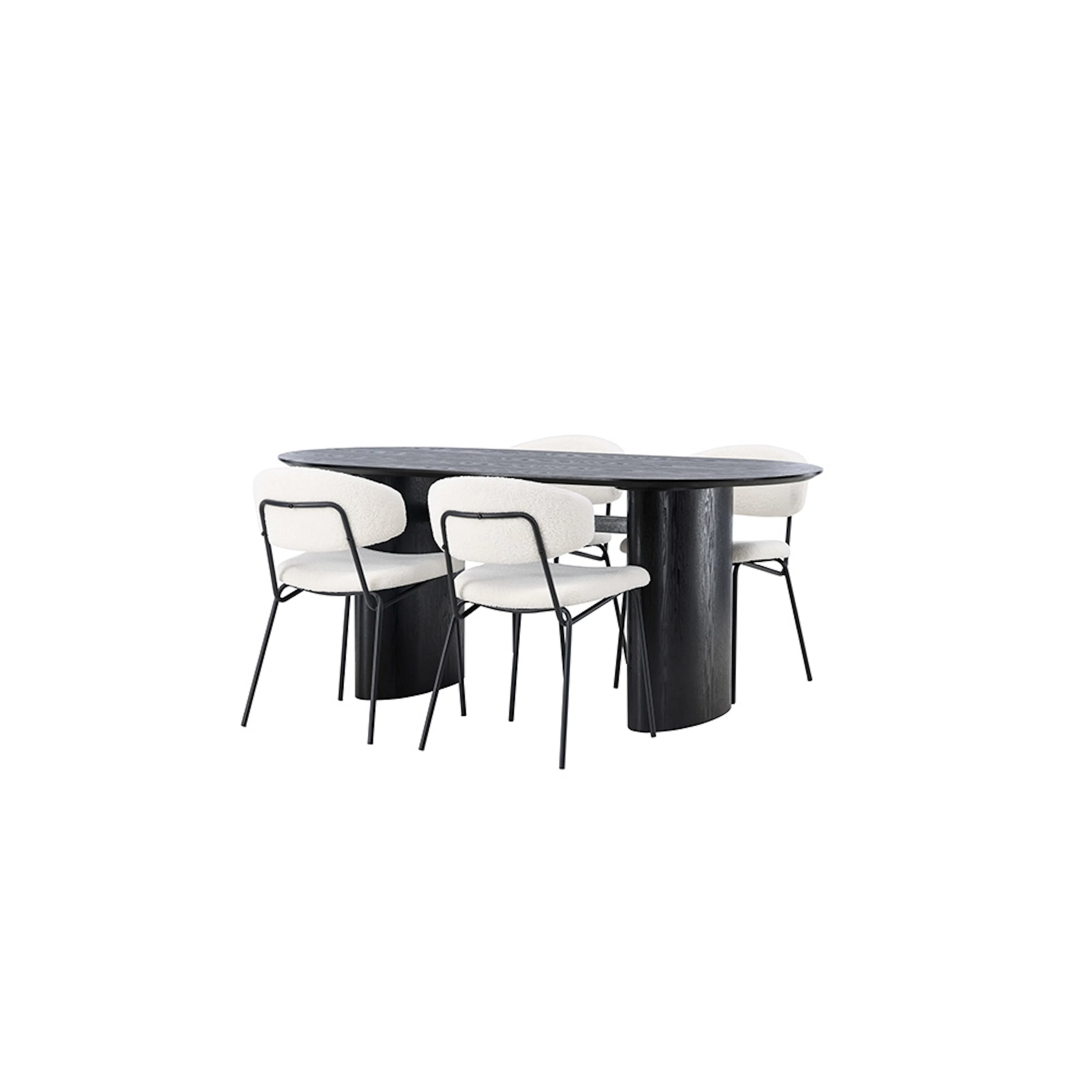 Spisegruppe Venture Home Isolde med 4 stk Chico Stoler