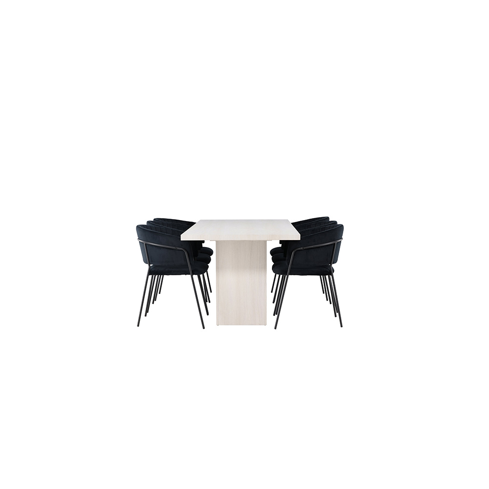 Spisegruppe Venture Home Olga med 6 Selma Stoler