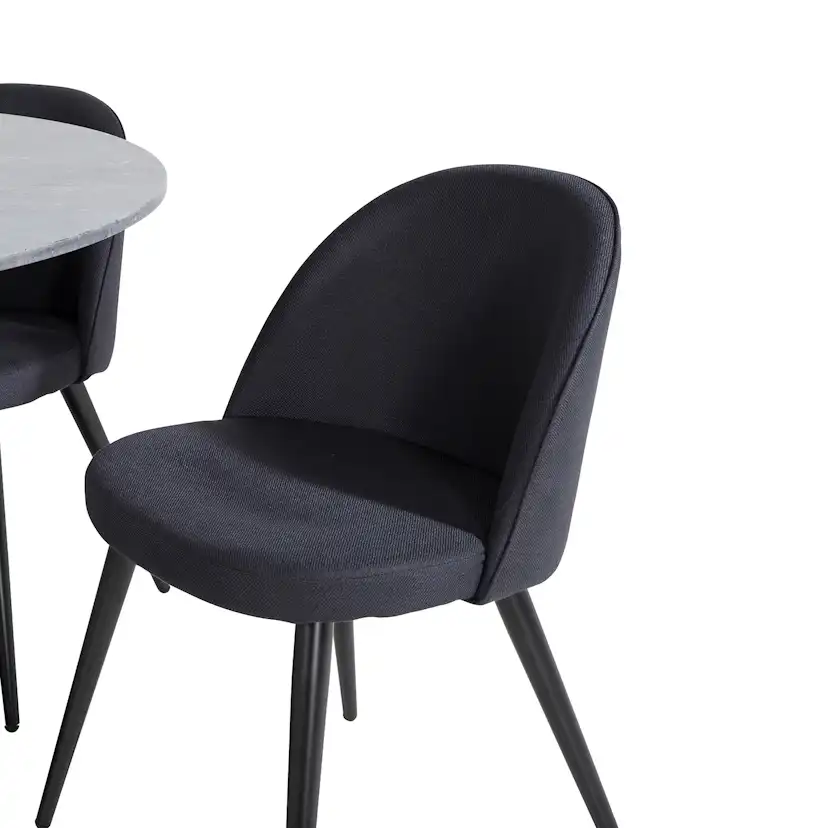 Spisegruppe Venture Home Estelle med 4 Valentina Stoler Polyester