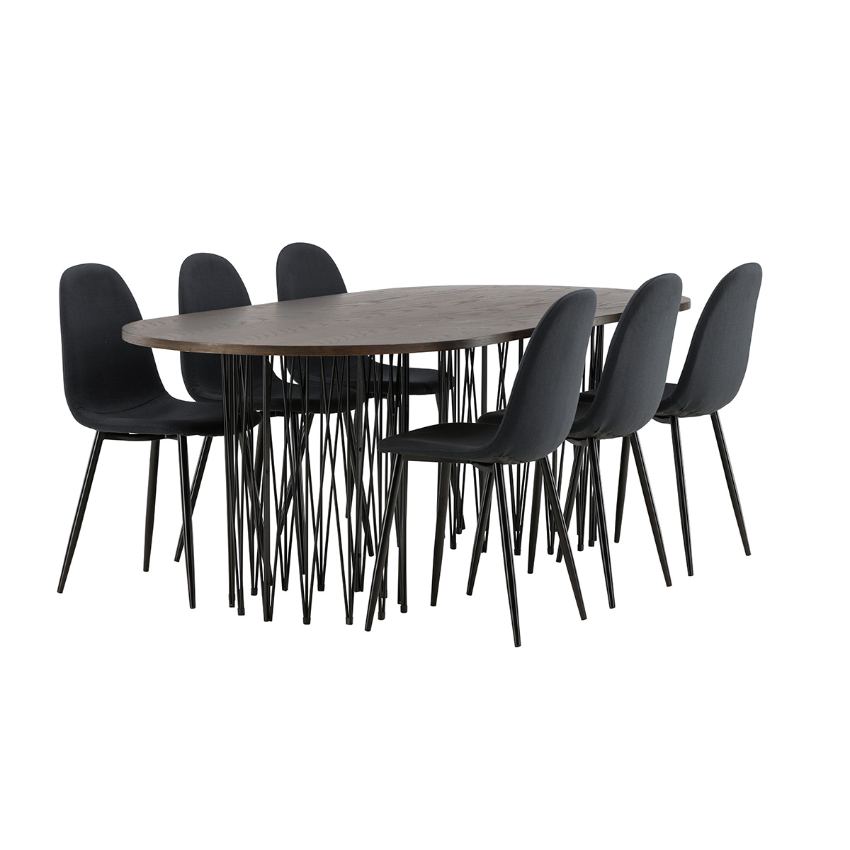 Spisegruppe furniture/fashion Stone med 6 Polar Stoler