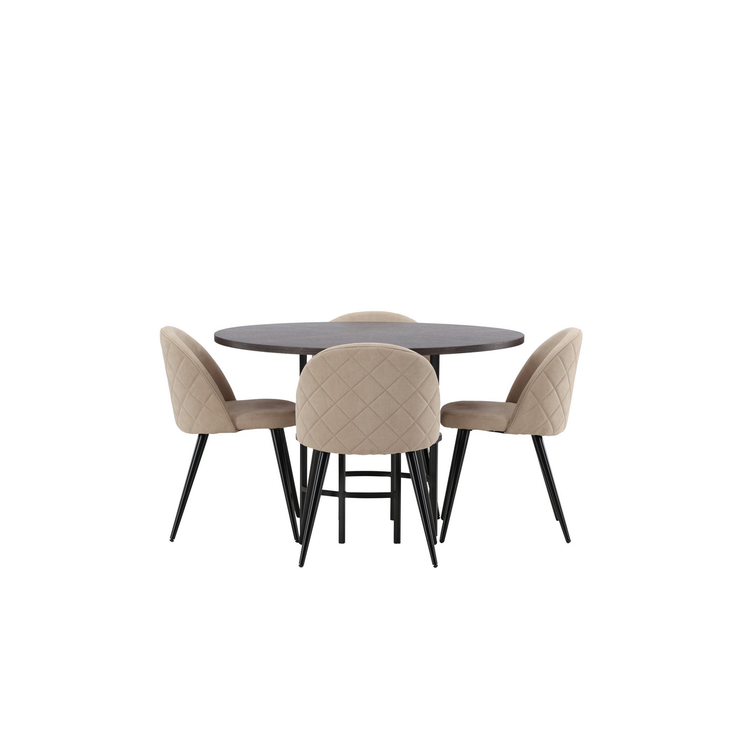 Spisegruppe Venture Home Copenhagen med 4 Velvet Stitches Stoler