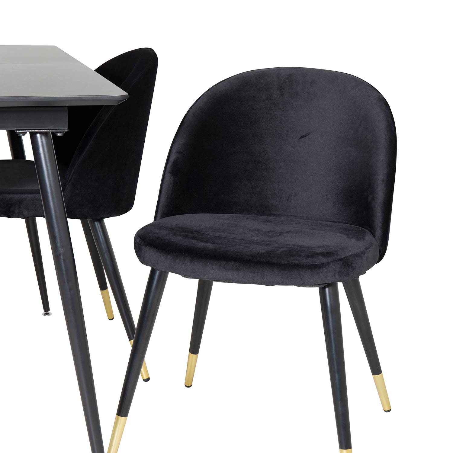 Spisegruppe Venture Home Silvia med Innleggsplate og 4 Valentina Stoler