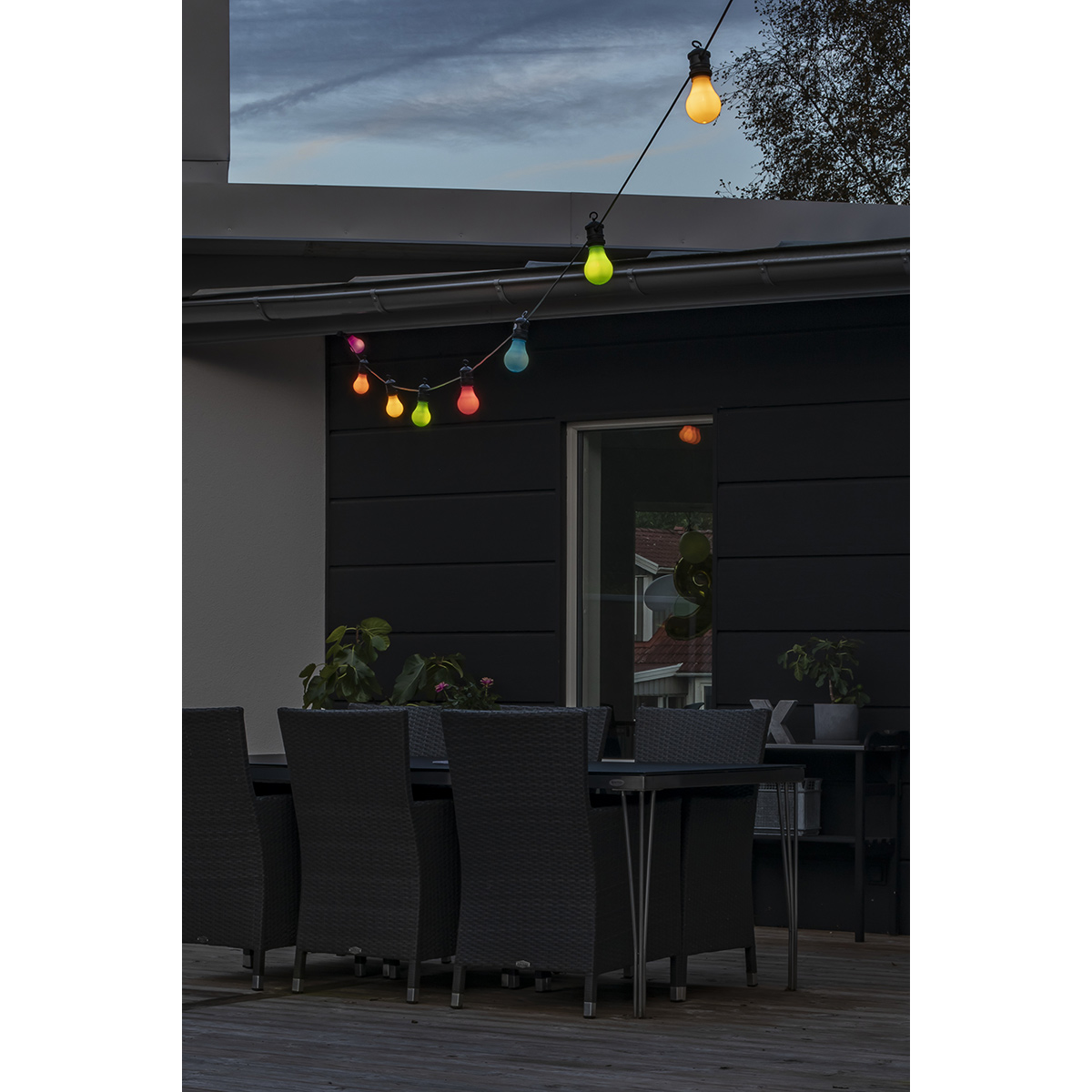 Lyslenke Gnosjö Konstsmide E27 10 LED Flerfarget/Pastell