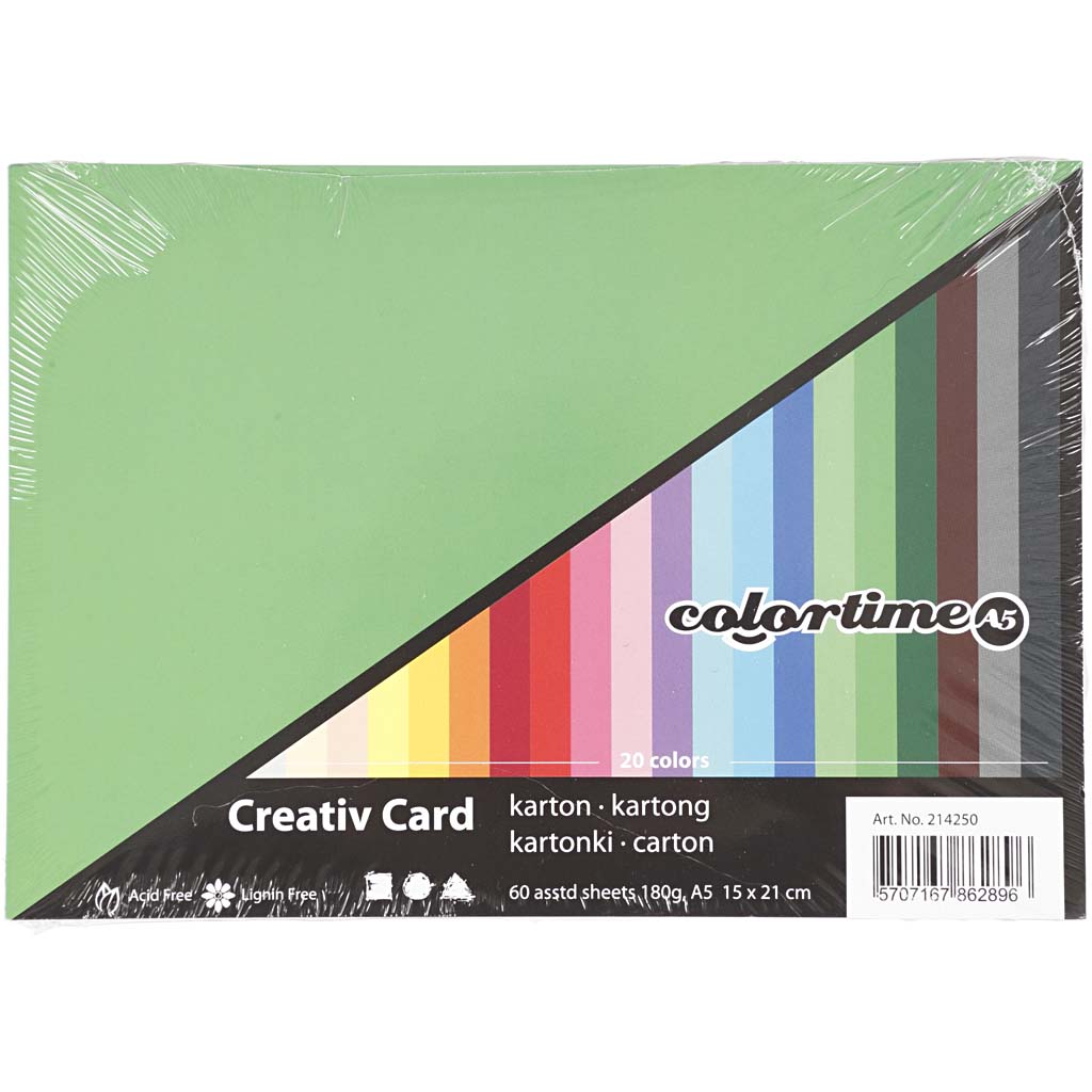 Kartong Creativ Company Ass Farger A5 148x210 mm 1 Pk