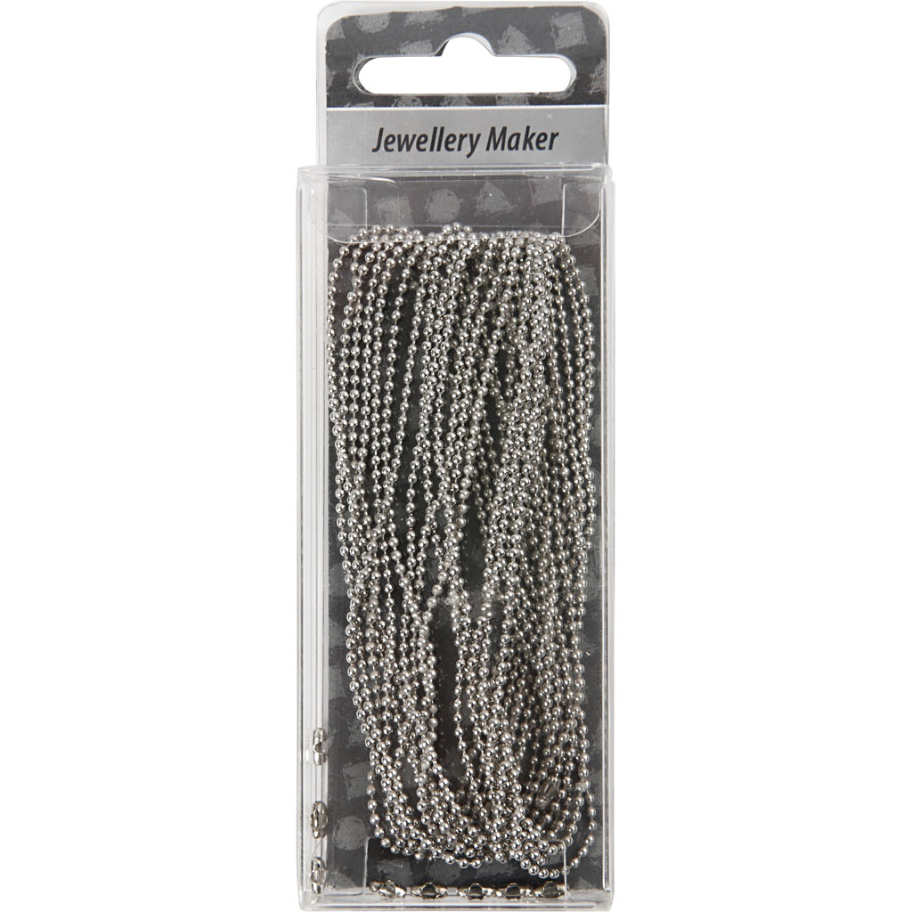 Kulekjede Creativ Company Forsølvet 3 m/1 Rl