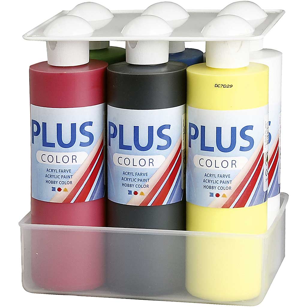 Hobbyfarge Creativ Company Plus Color Primærfarger 6x250 ml/1 Pk