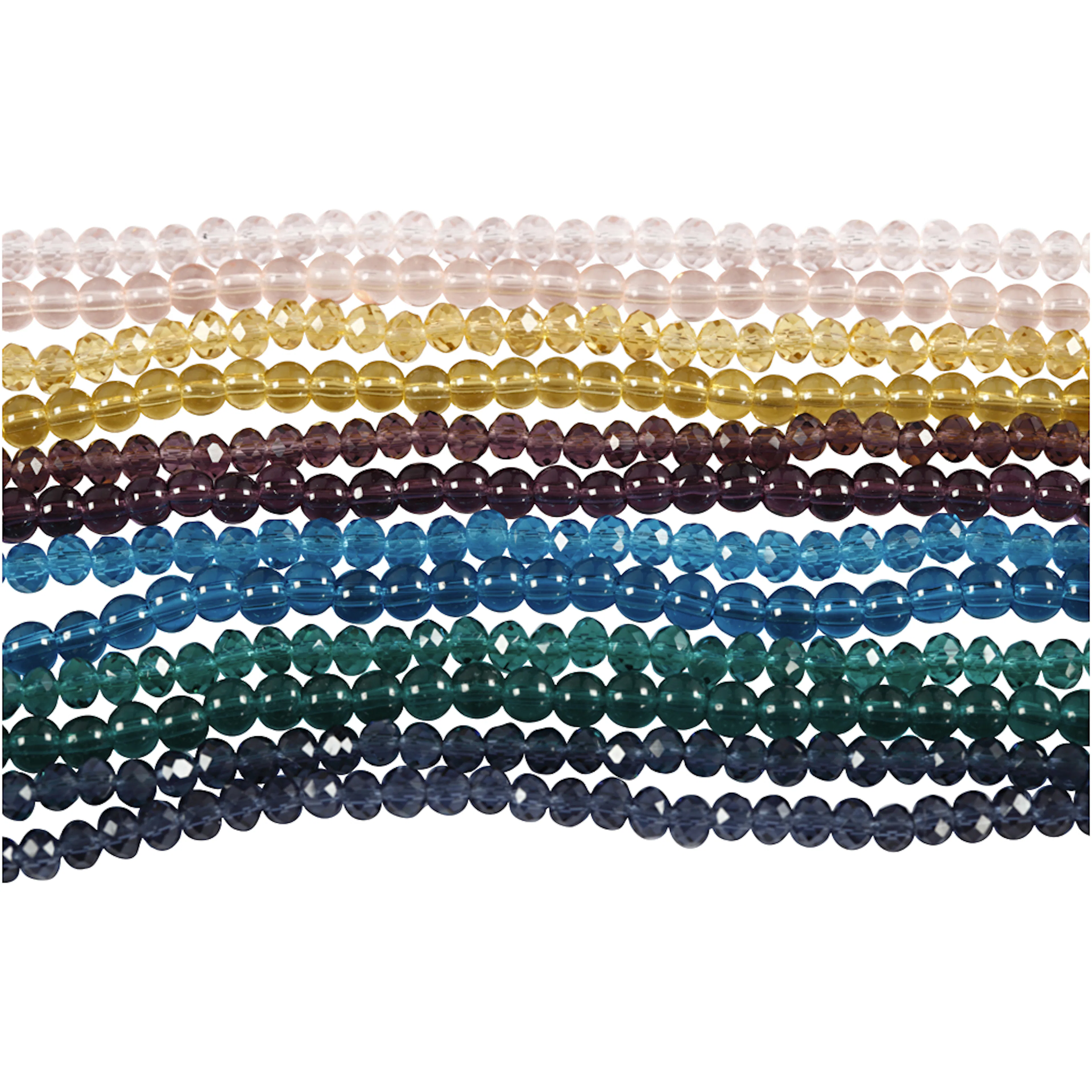 Glass Creativ Company og Facettperler Creativ Company Hullstr 1 mm 12x45 stk/1 Pk