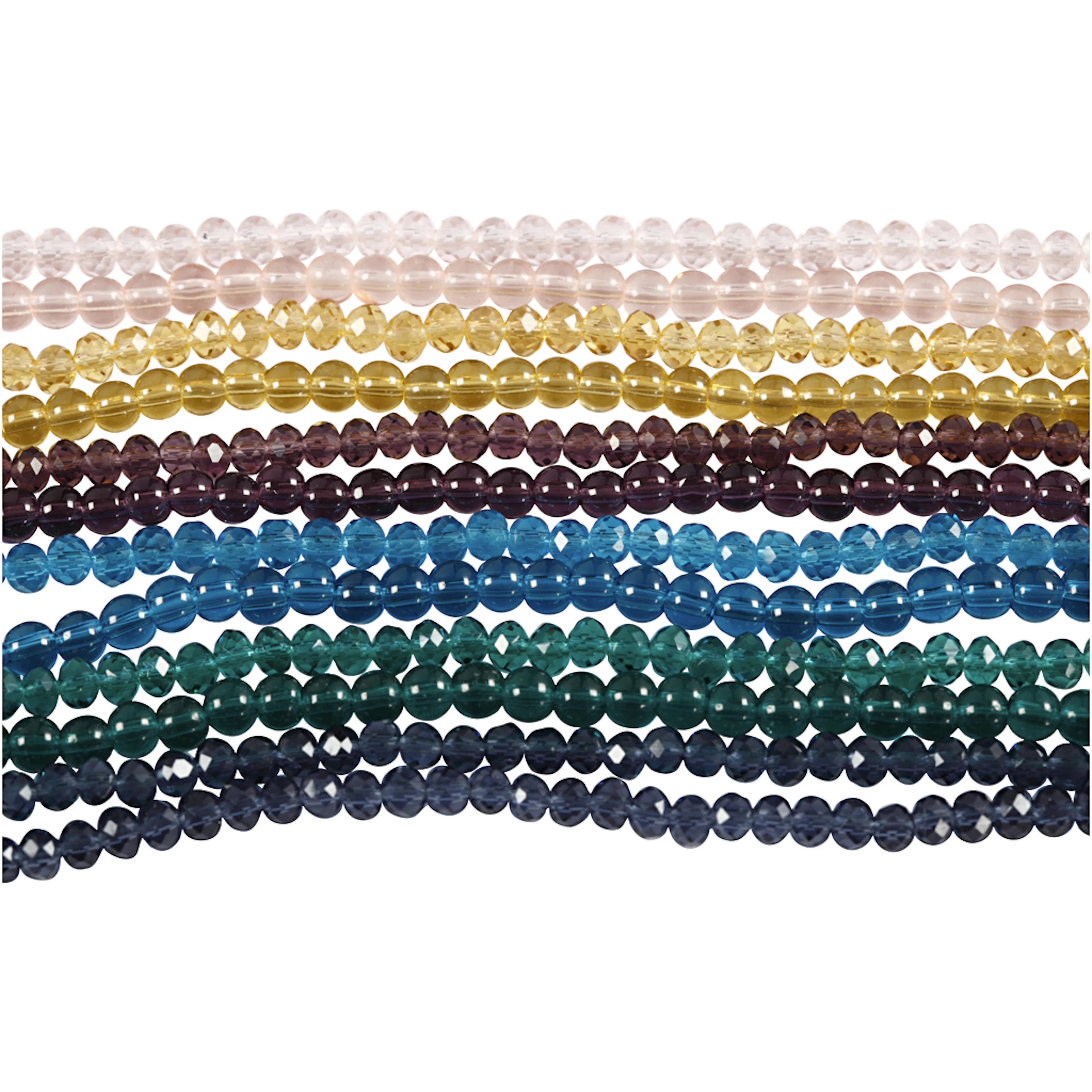 Glass Creativ Company og Facettperler Creativ Company Hullstr 1 mm 12x45 stk/1 Pk