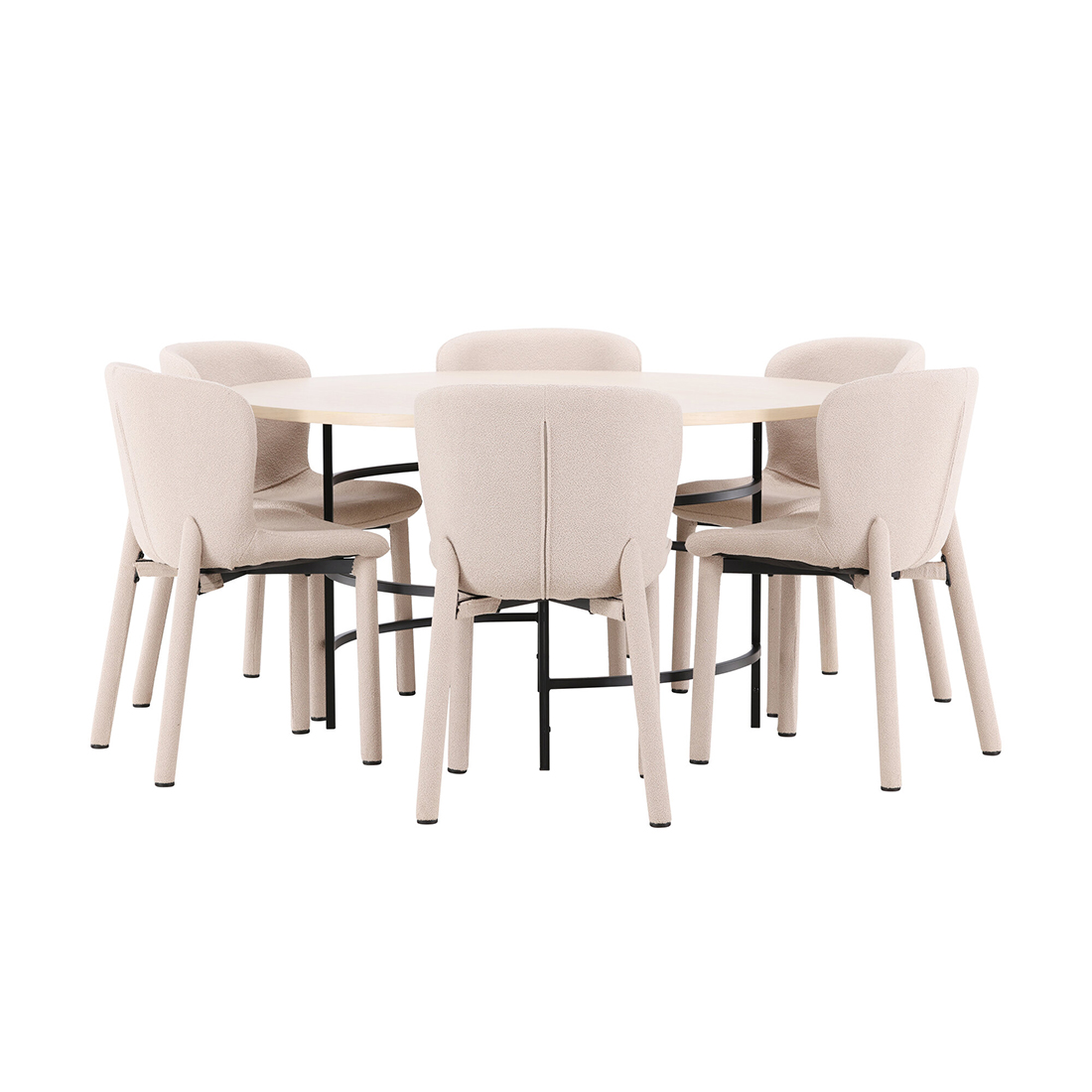 Spisegruppe Venture Home Copenhagen Ø140 cm med 6st Astoria Spisestoler
