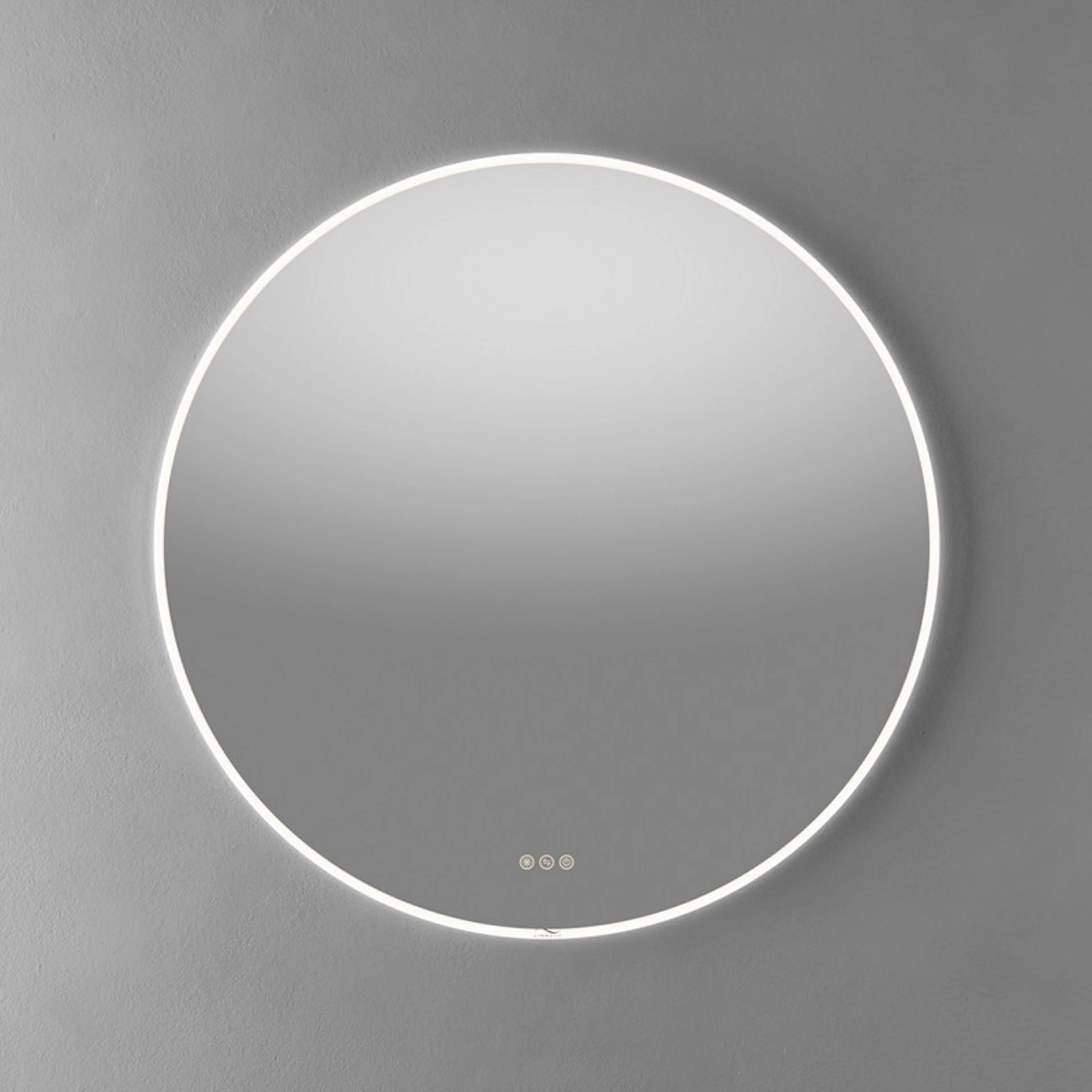 Speil Linn Bad Finden Rundt med LED Belysning og Dimmer