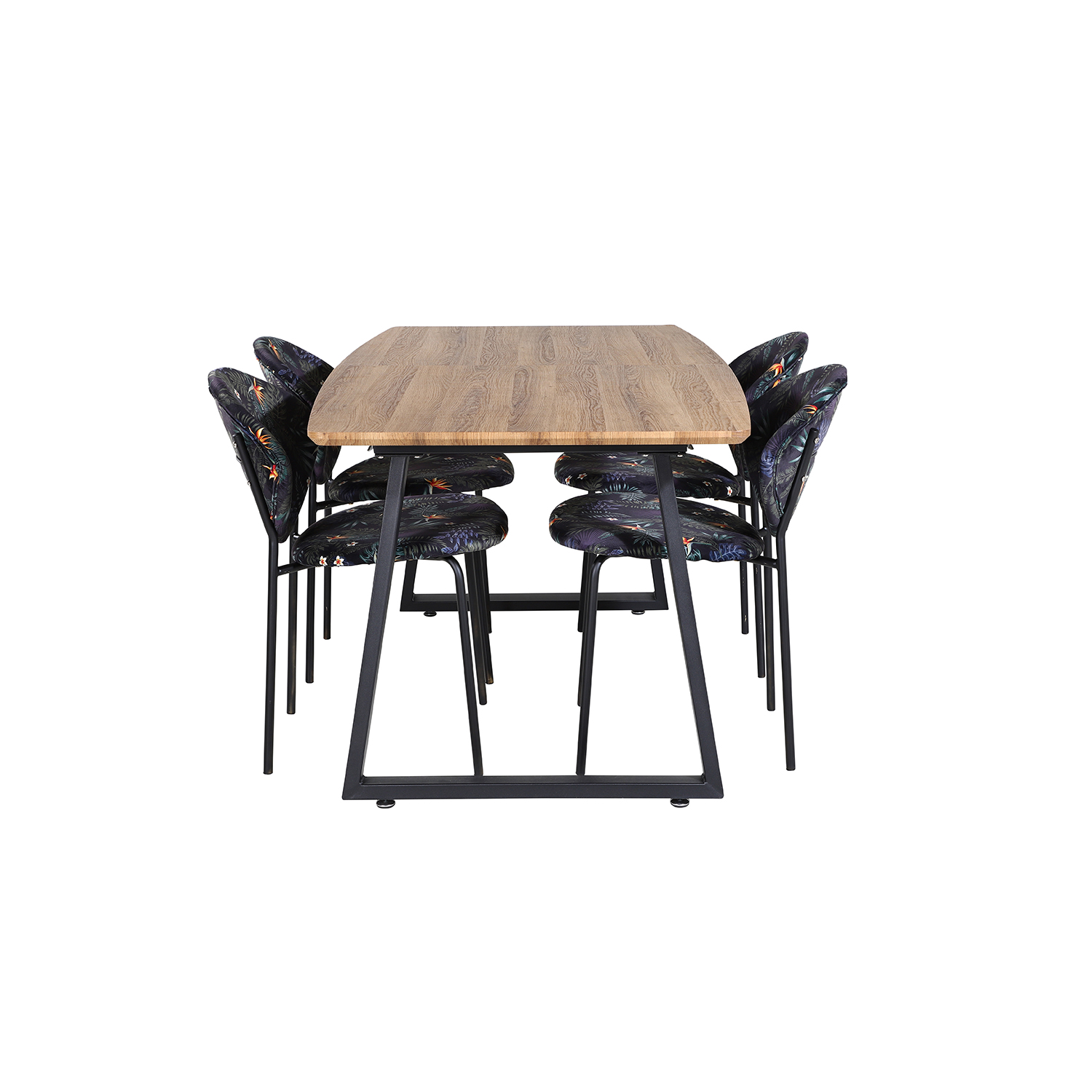 Spisegruppe Venture Home Ina med 4 Valor Stoler Polyester