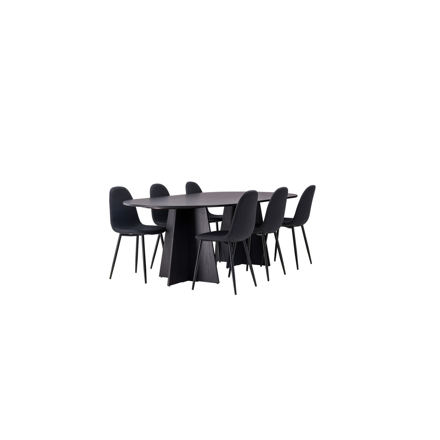 Spisegruppe Venture Home Bootcut Oval med 6 Polar Stoler