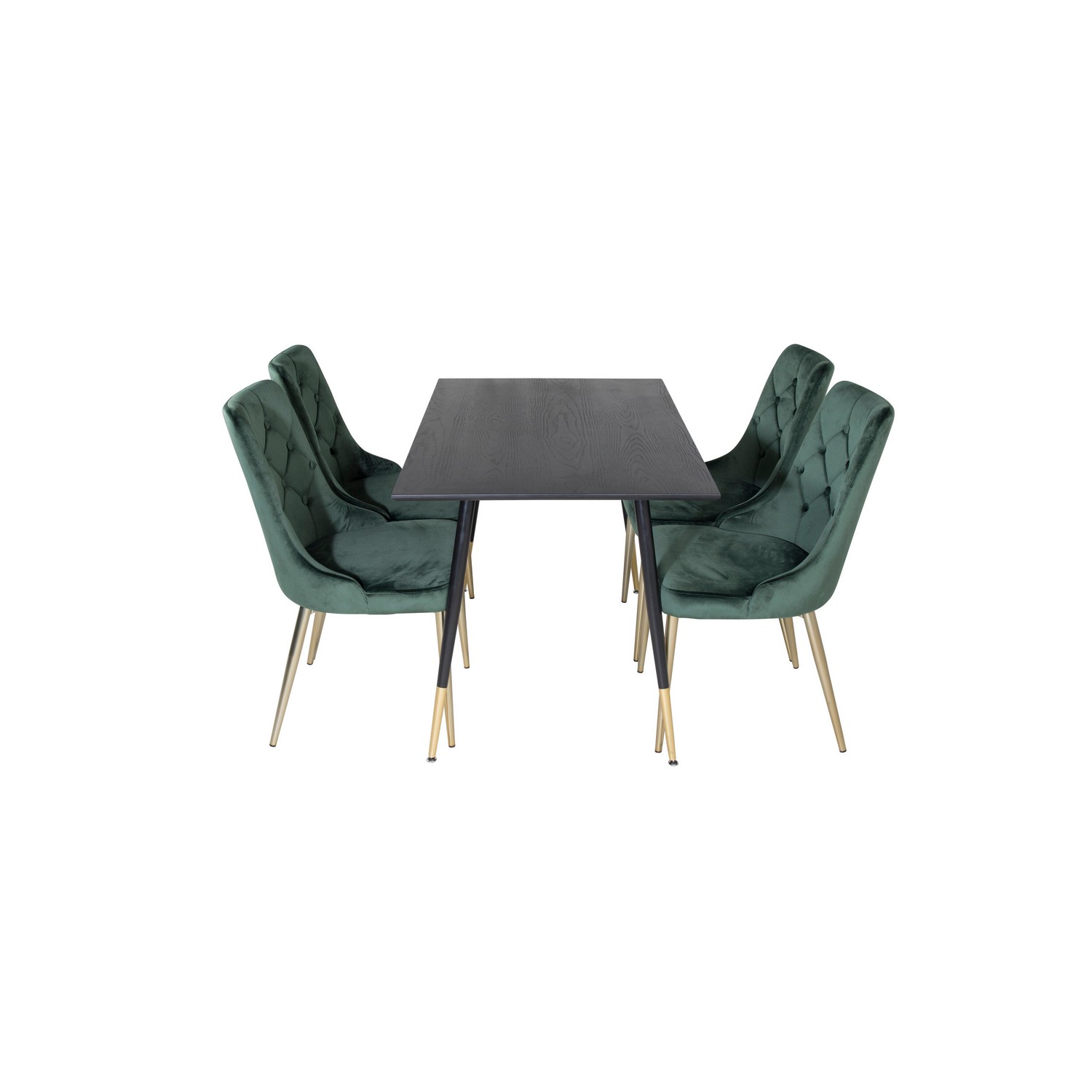 Spisegruppe Venture Home Dipp med 4 Velvet Deluxe Stoler