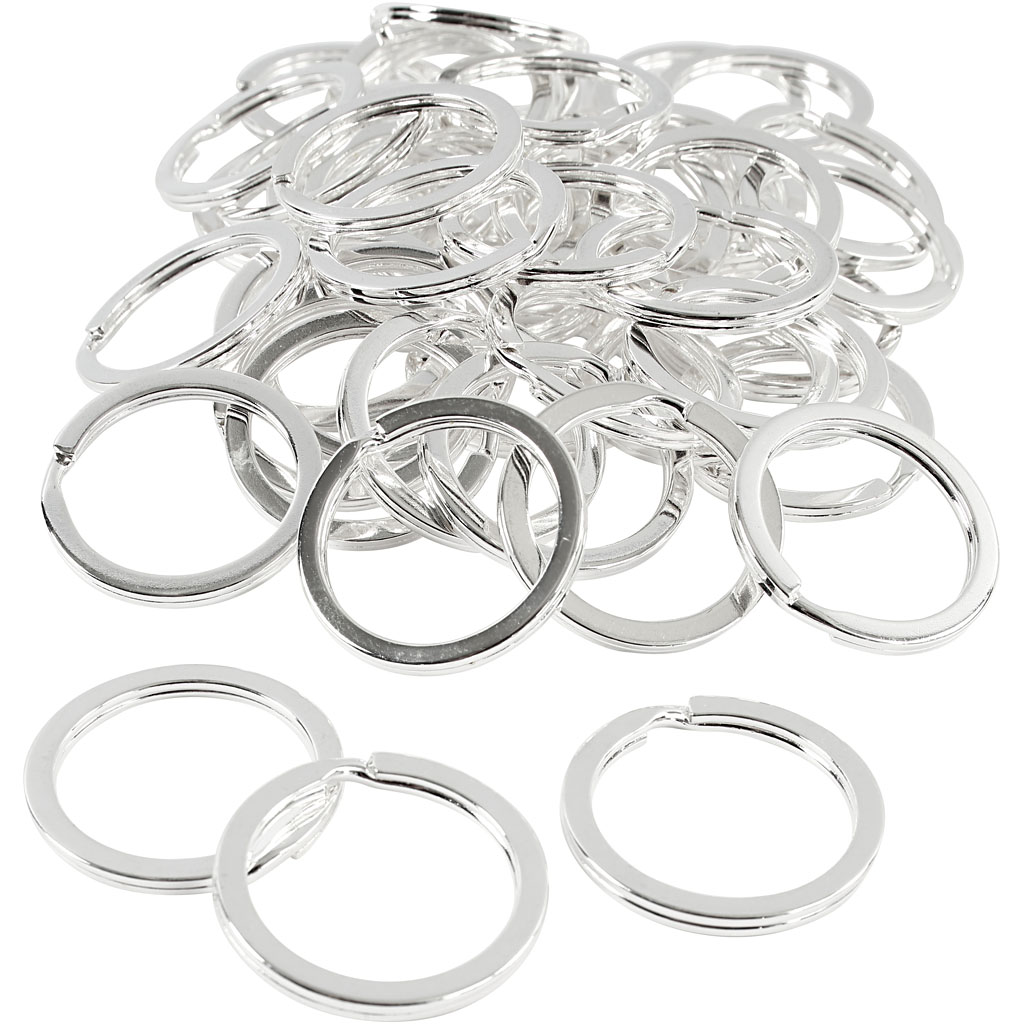 Nøkkelring Creativ Company Forsølvet D28 mm 1 Pk