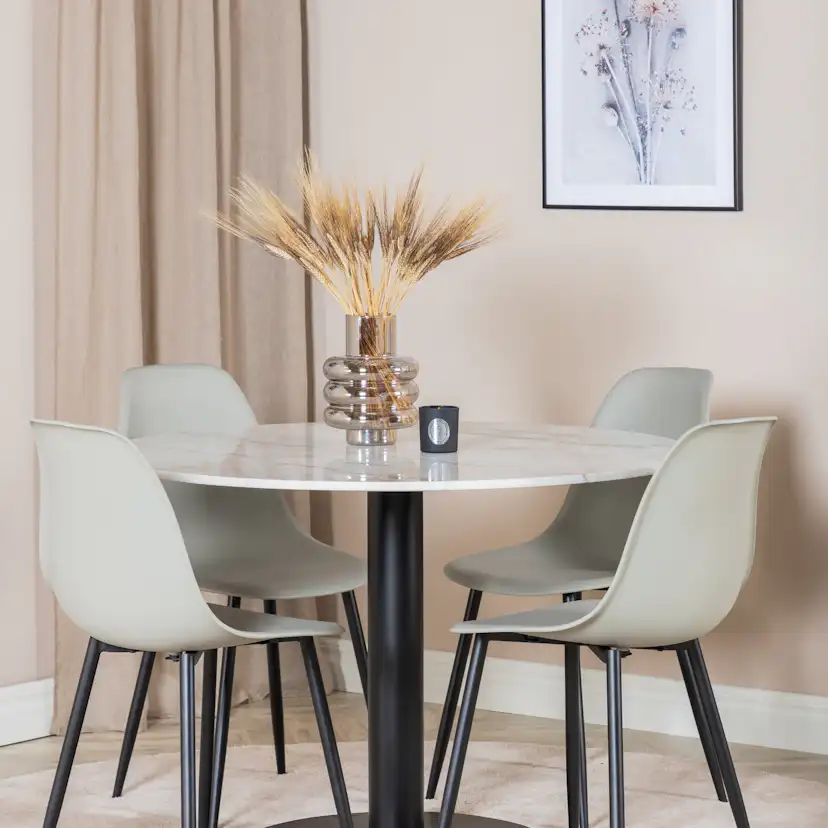 Spisegruppe Venture Home Estelle med 4 Pop Stoler