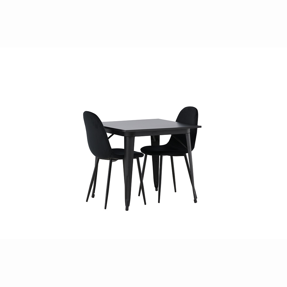 Spisegruppe Venture Home Tempe med 2 Polar Stoler Fløyel