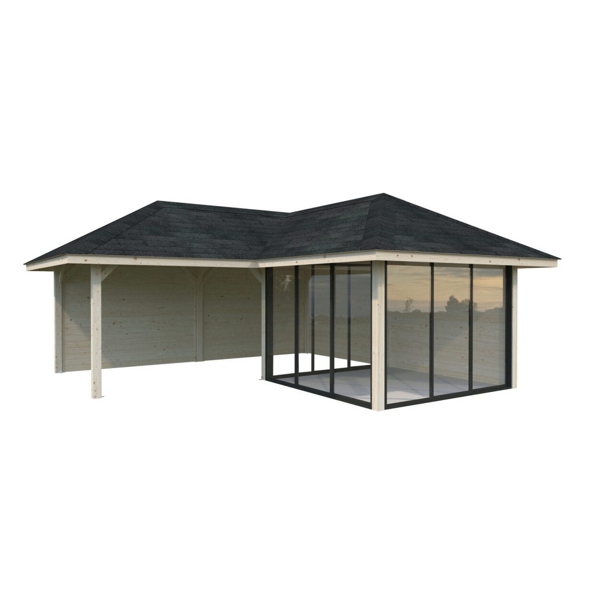 Hagestue Palmako Bianca 24,9 m2 Sett 212 Slide