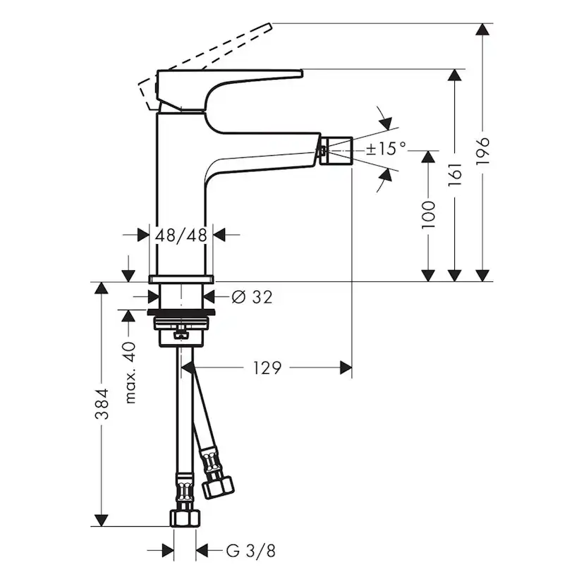 Bidéblander Hansgrohe Metropol