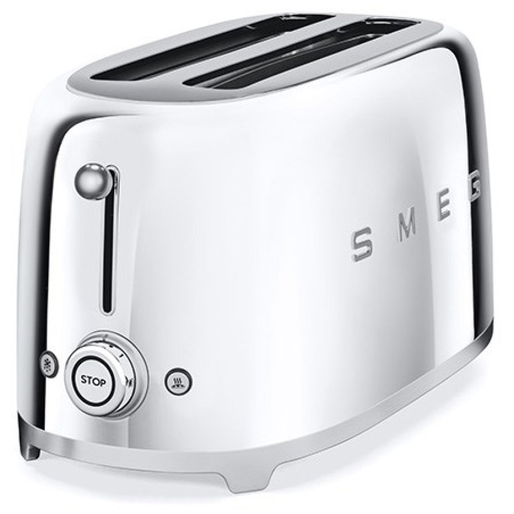 Brødrister Smeg TSF02SSEU Krom Retro med Ekstra Brede Spor