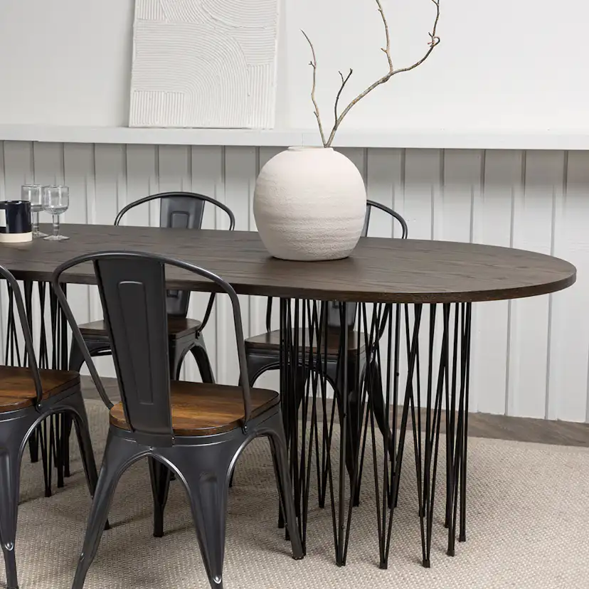 Spisegruppe Venture Home Stone med 4 Tempe Stoler