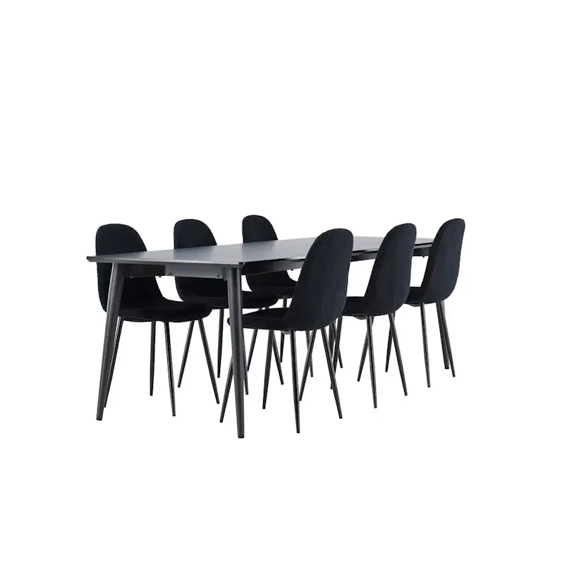 Spisegruppe Venture Home Ellis 230 med 6 stk Polar Stoler Teddy