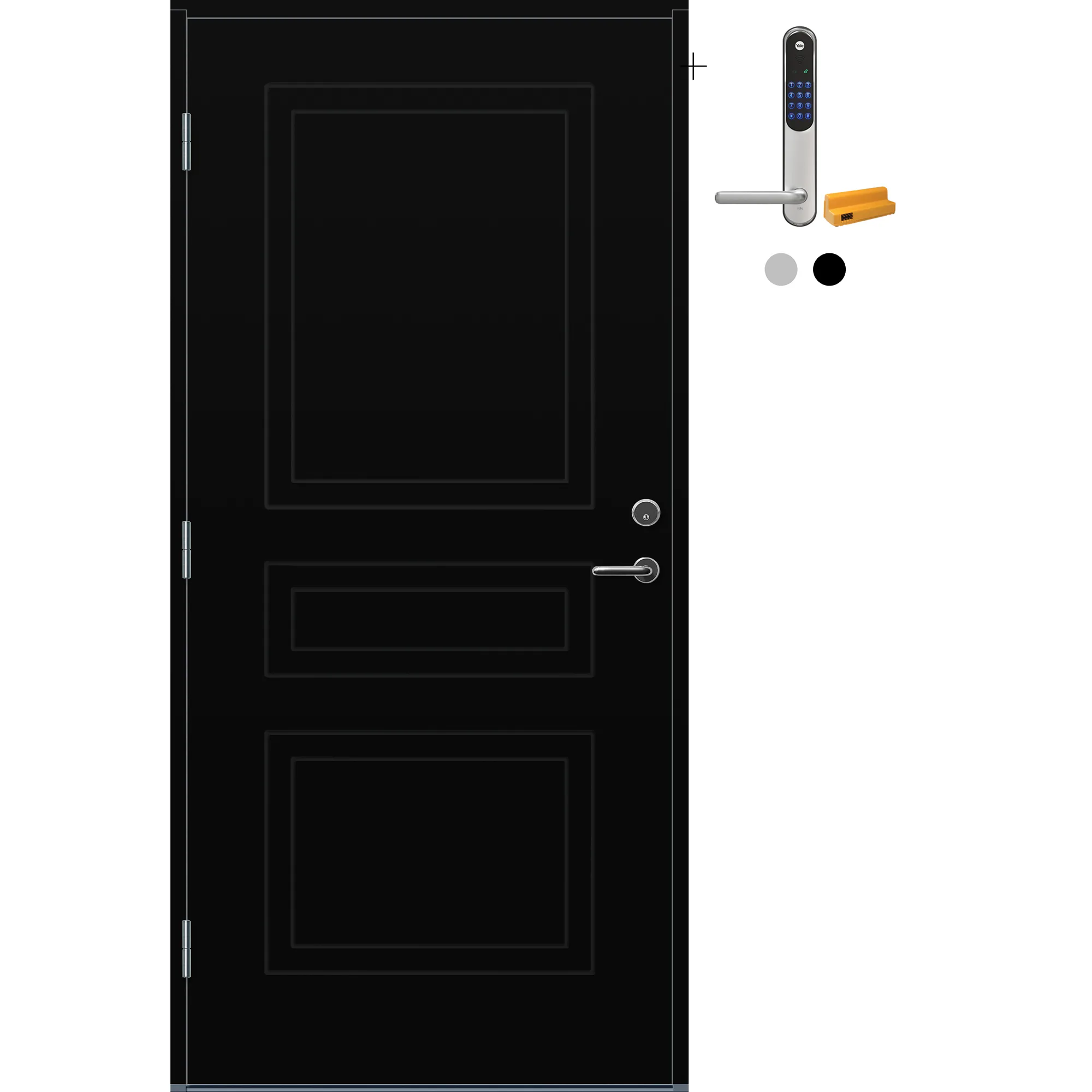 Ytterdør Bygg1 Arna med Yale Doorman Classic Home