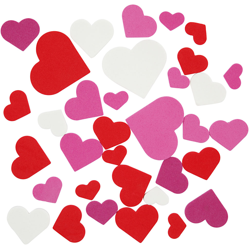 Mosgummihjerter Creativ Company Ass farger Størrelse 20-50 mm