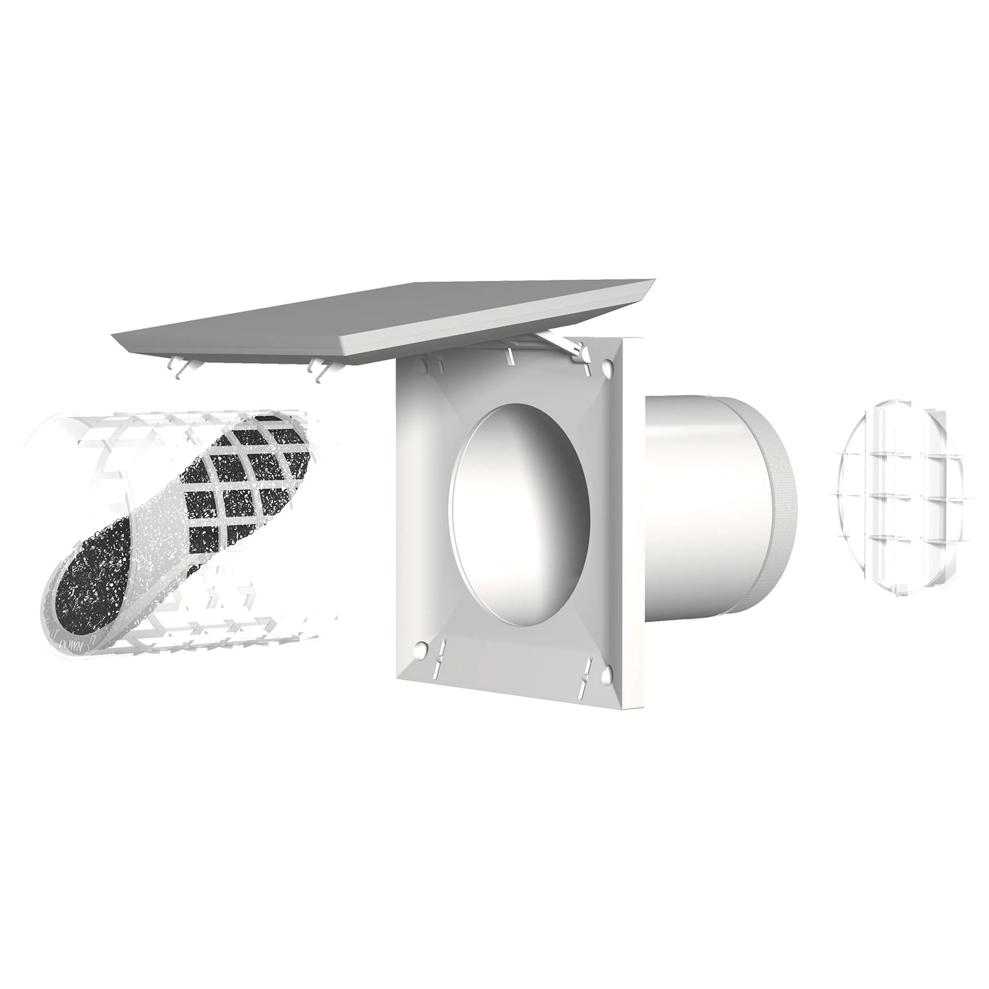 Veggventil Fresh TL100D Energy Innvendig del