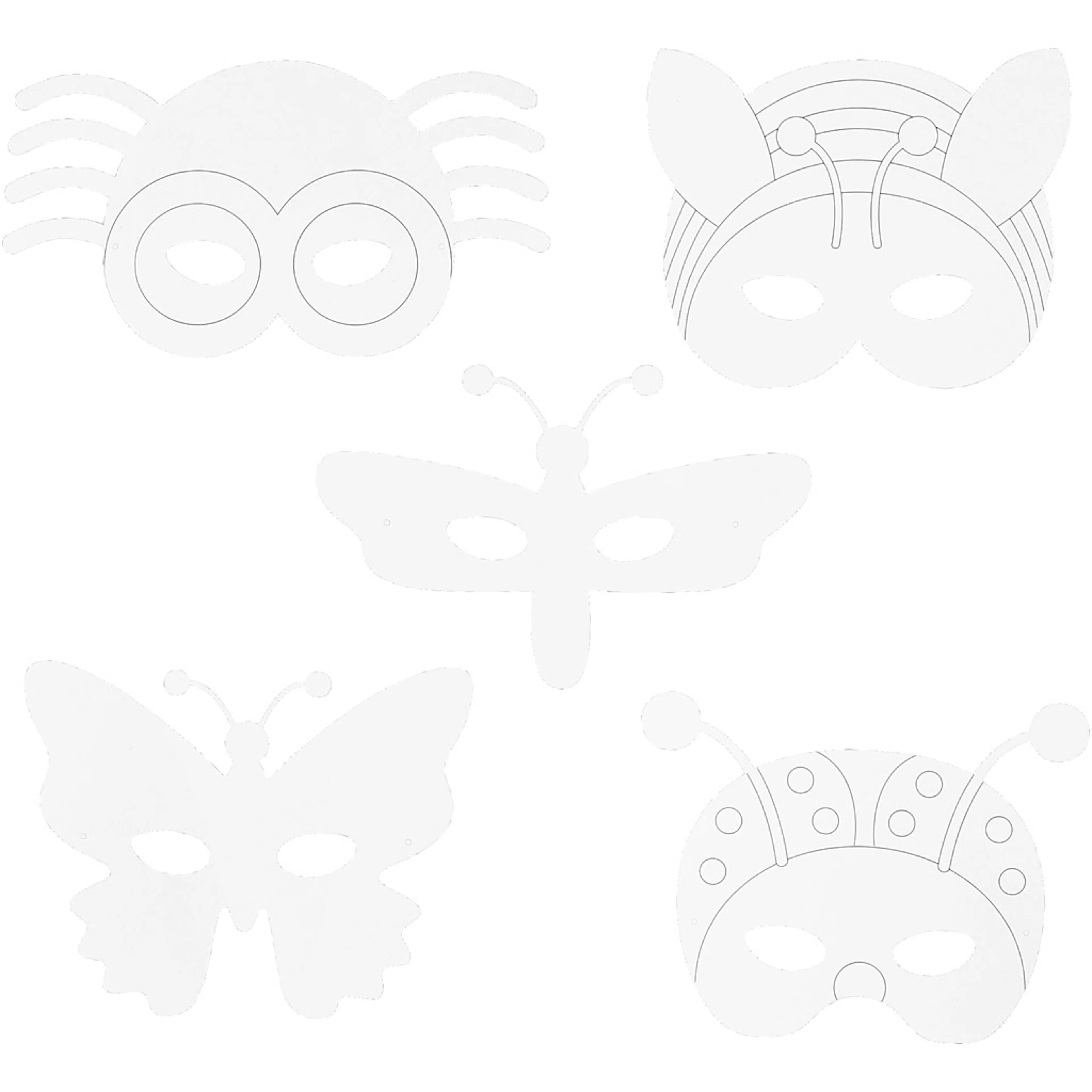 Insektsmasker Creativ Company Hvit 16 stk/1 Pk