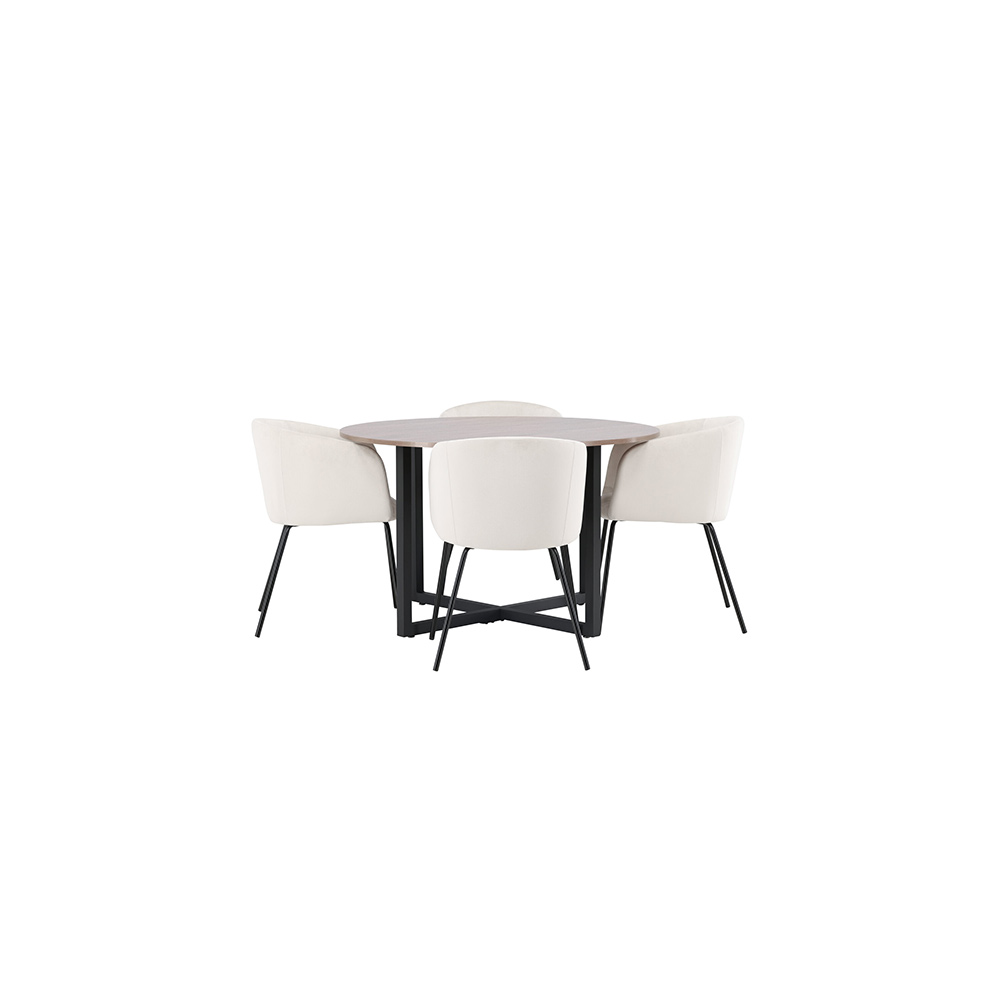 Spisegruppe Venture Home Durango med 4 Berit Stoler