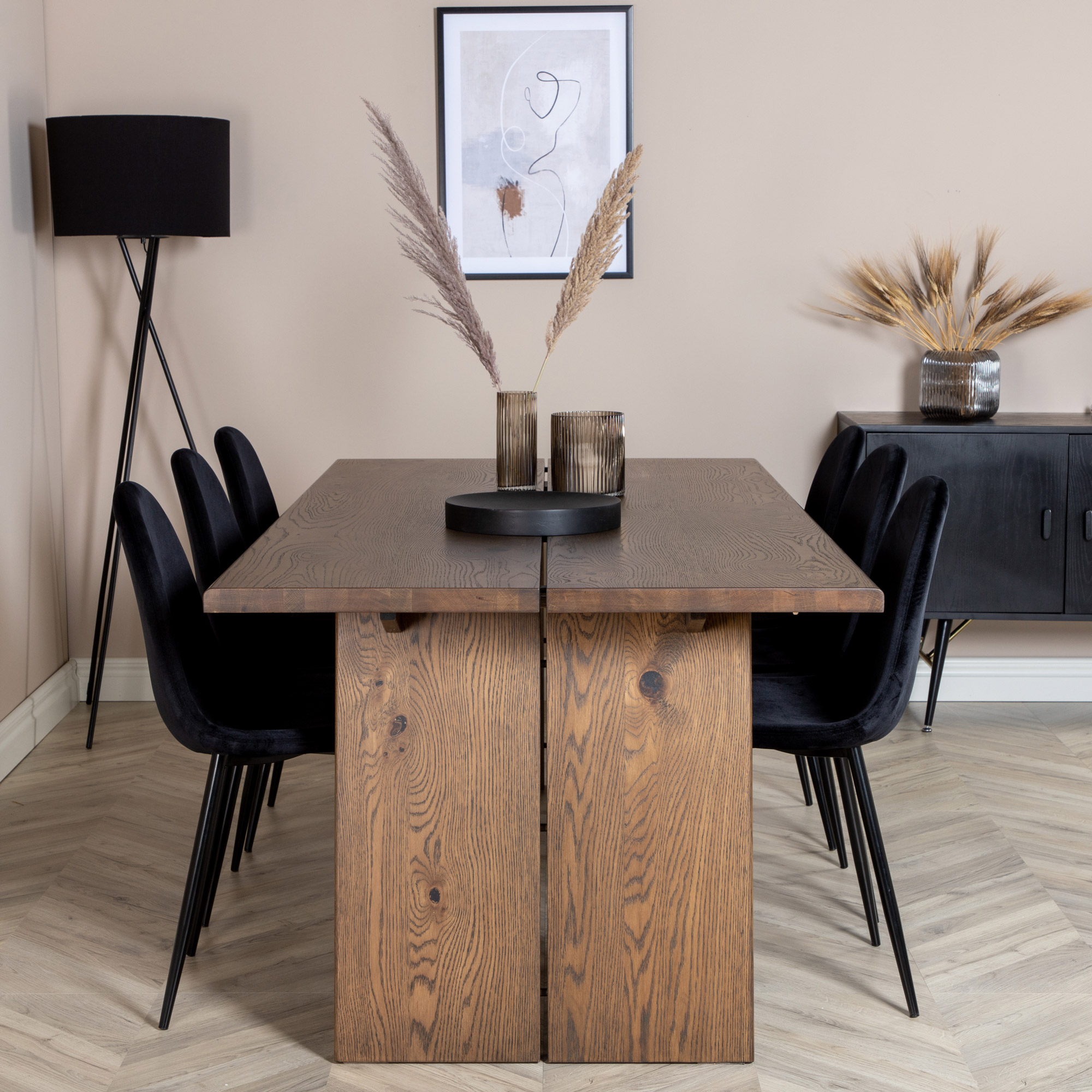 Spisegruppe Venture Home Lotus med 6 Pobbie Stoler
