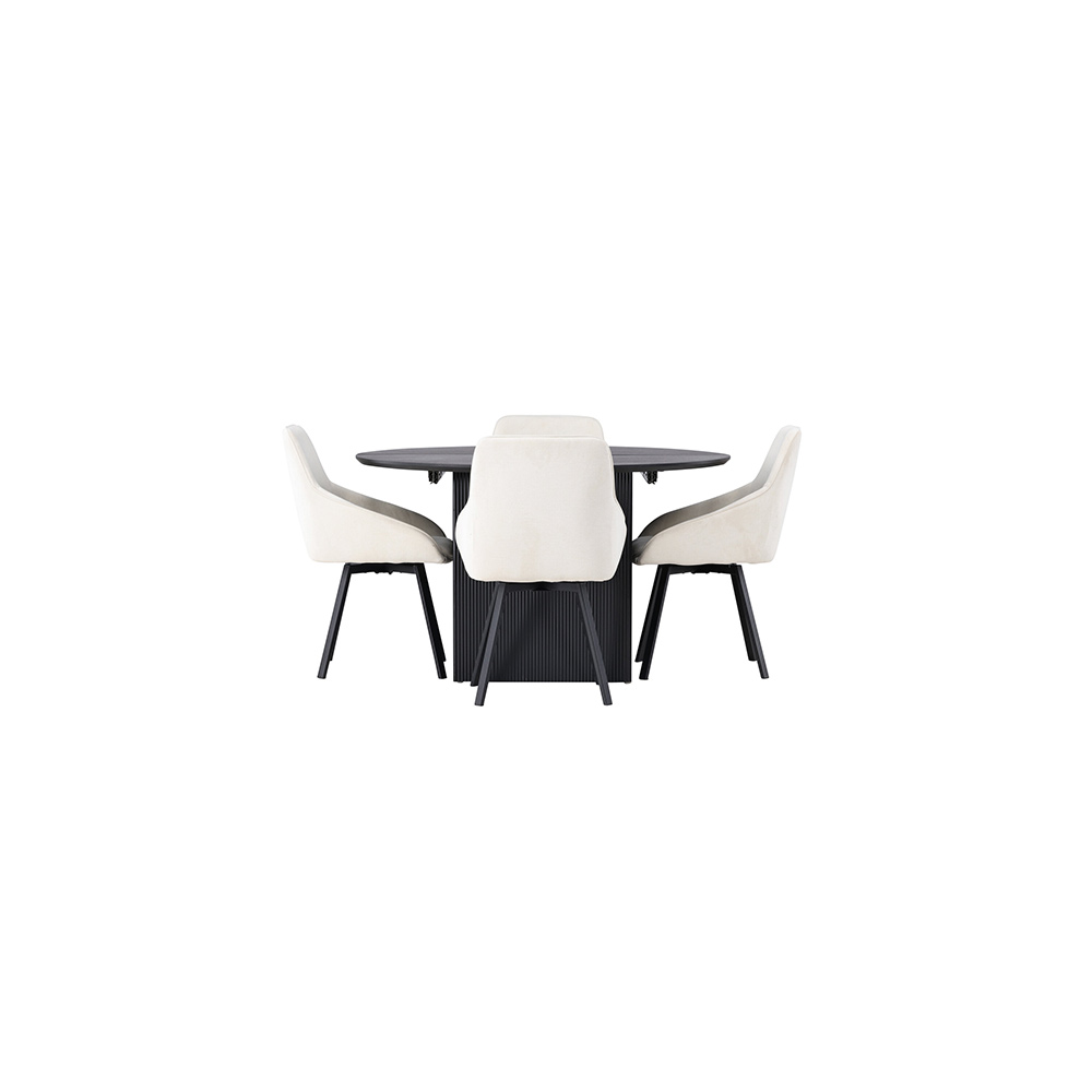 Spisegruppe Venture Home Matilda med 4 Rosie Stoler