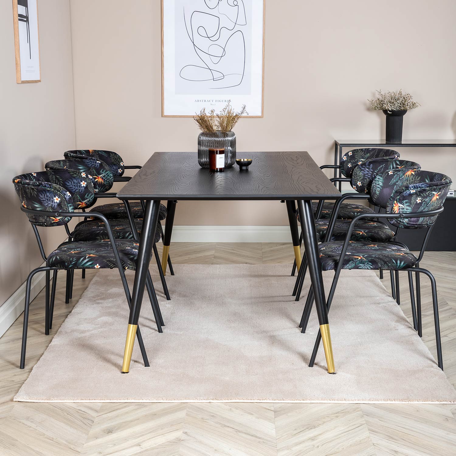 Spisegruppe Venture Home Disa med 6 Aris Stoler Polyester
