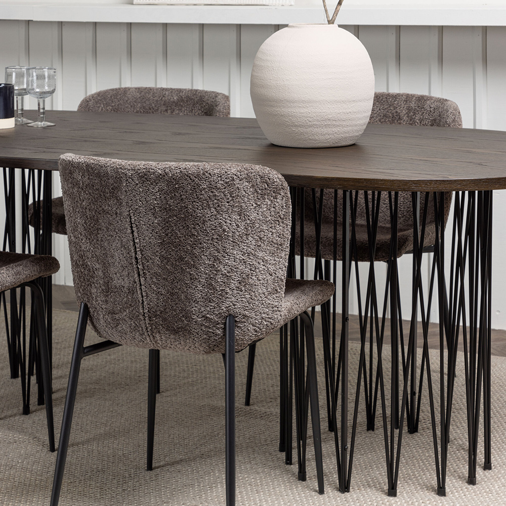 Spisegruppe Venture Home Stone med 4 Modesto Stoler
