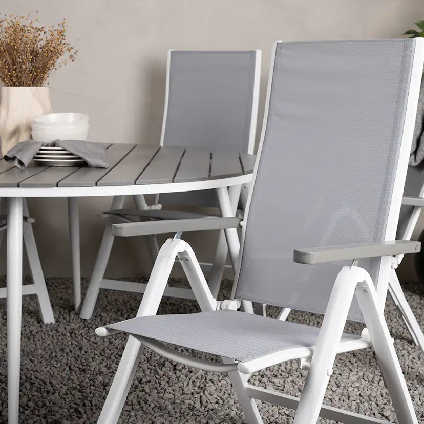 Spisegruppe Venture Home Break Ø150 cm med 6 Albany Stoler