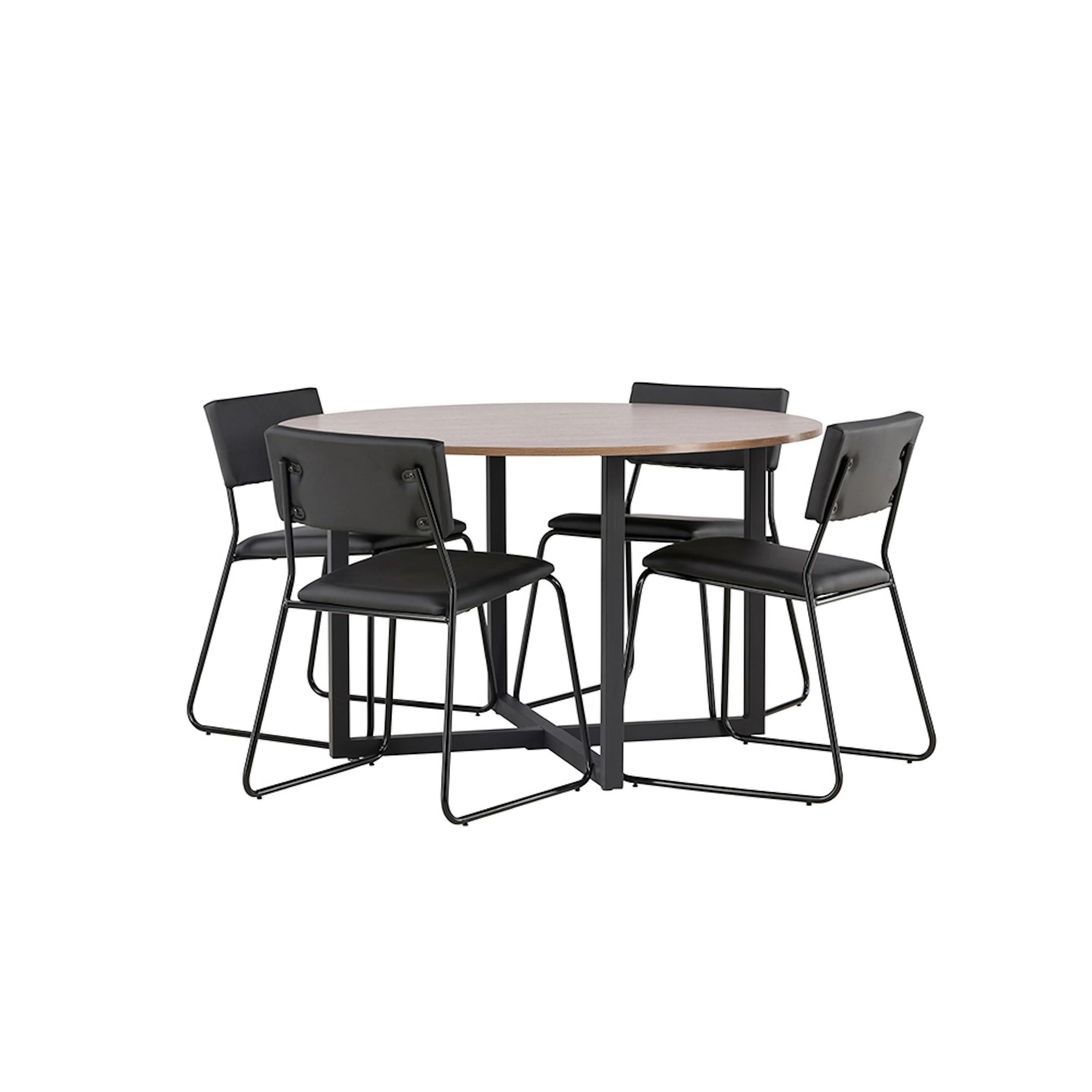 Spisegruppe Venture Home Durango Ø 120 cm med 4 Kenth Stoler