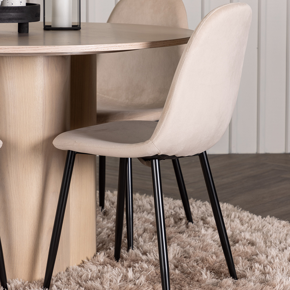 Spisegruppe Venture Home Olivia med 4 Polar Stoler Natur