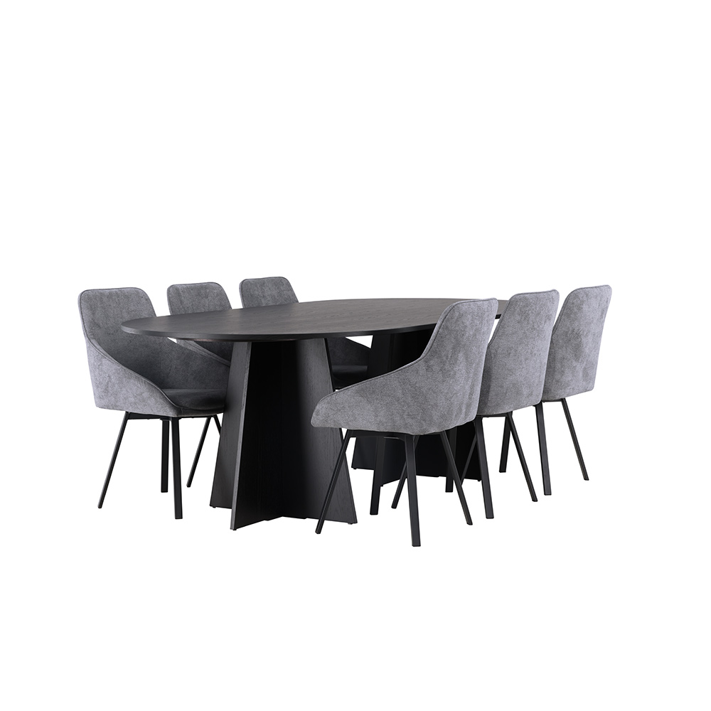 Spisegruppe Venture Home Bootcut med 6 stk Rosie Stoler