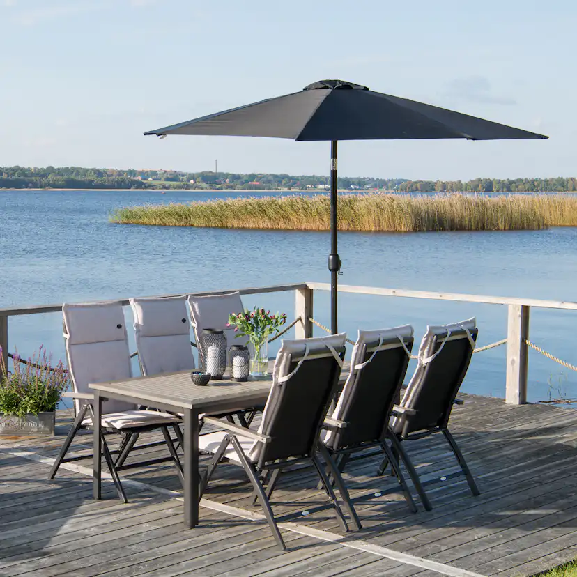 Parasoll Hillerstorp Aluminium Svart Ø300 cm