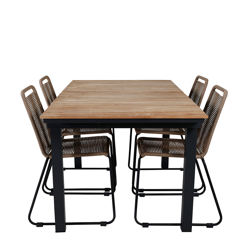 Spisegruppe Venture Home Mendi med 4 Levi Stoler