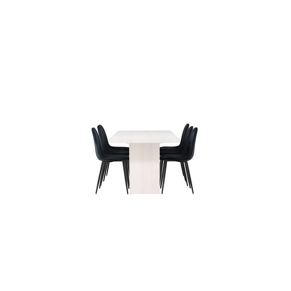Spisegruppe Venture Home Olga med 6 stk Polar Stoler