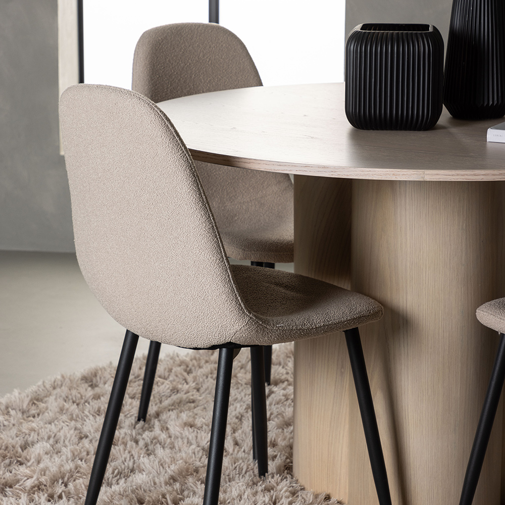 Spisegruppe Venture Home Olivia Ø110 cm med 4 stk Polar Stoler