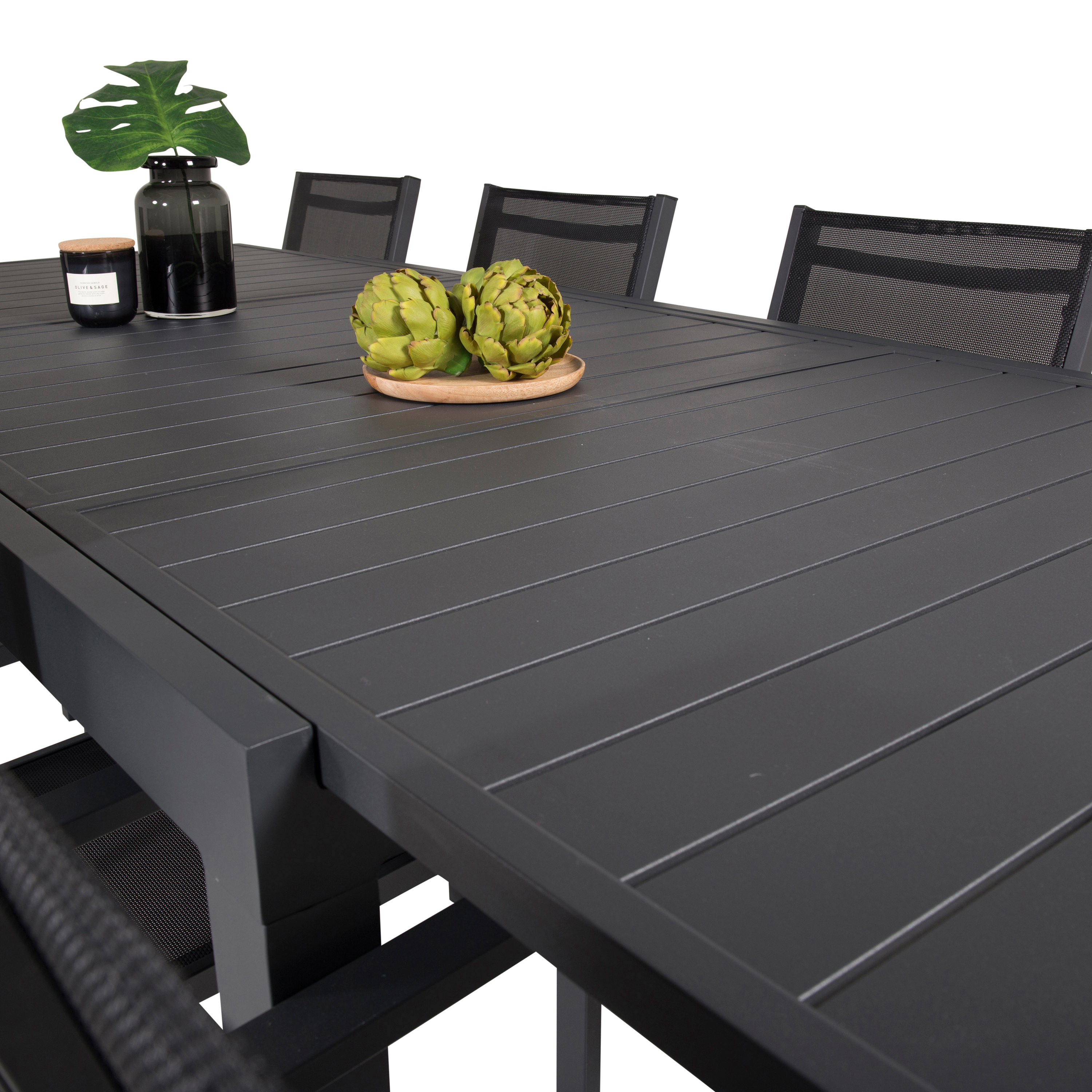 Spisegruppe Venture Home Madrid 160/240 med 8 Copacabana Spisestoler