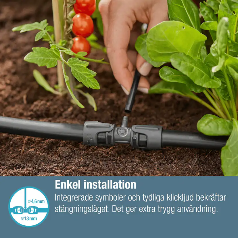 T-kobling Gardena Micro-Drip 1/2"-3/16"