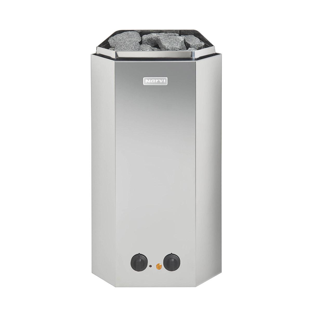 Elektriskt Badstuaggregat Narvi Minex Rustfritt , 3,6 kW, Me Rustfritt, Med Kontroll