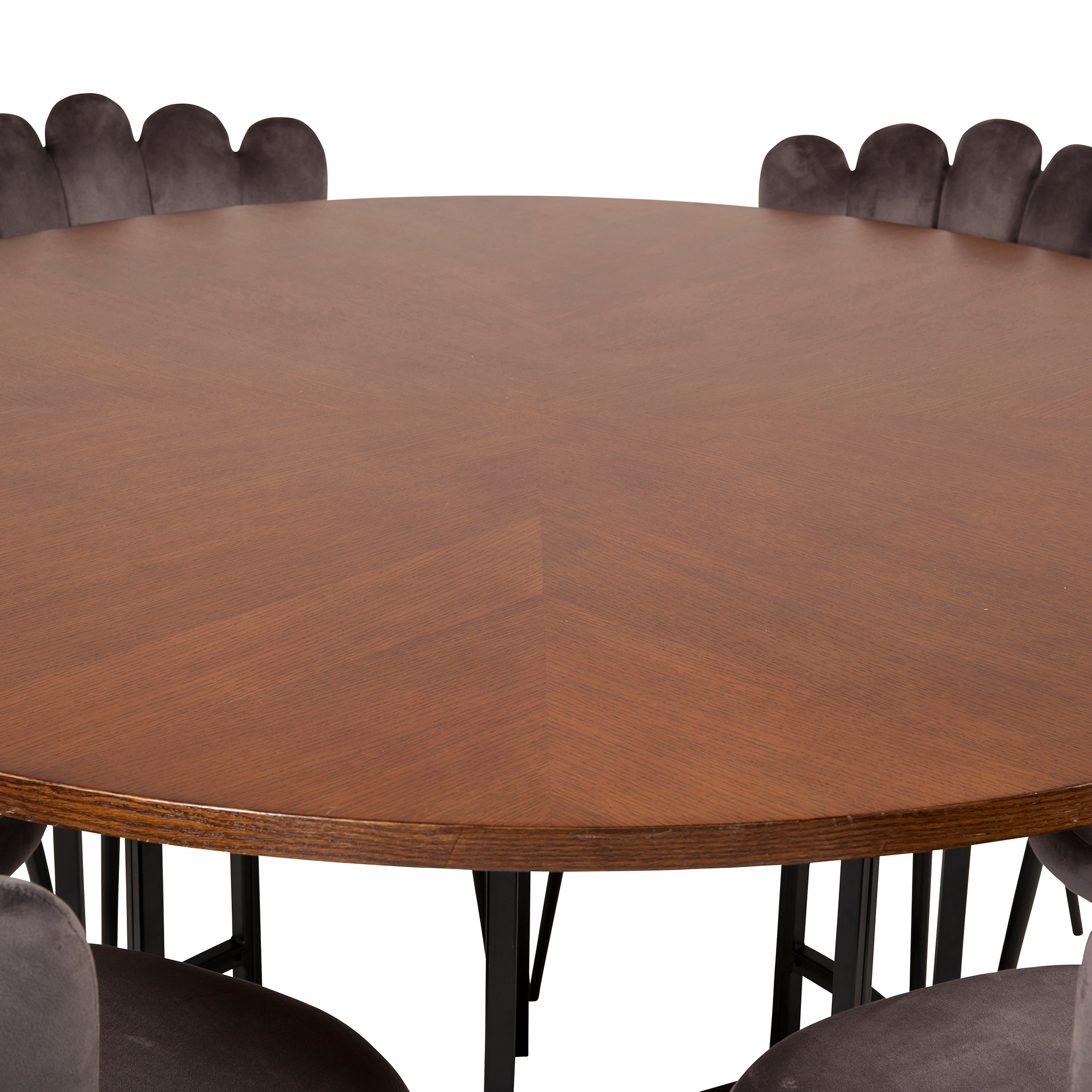 Spisegruppe furniture/fashion Copenhagen med 6 Grå Limhamn Light Stoler