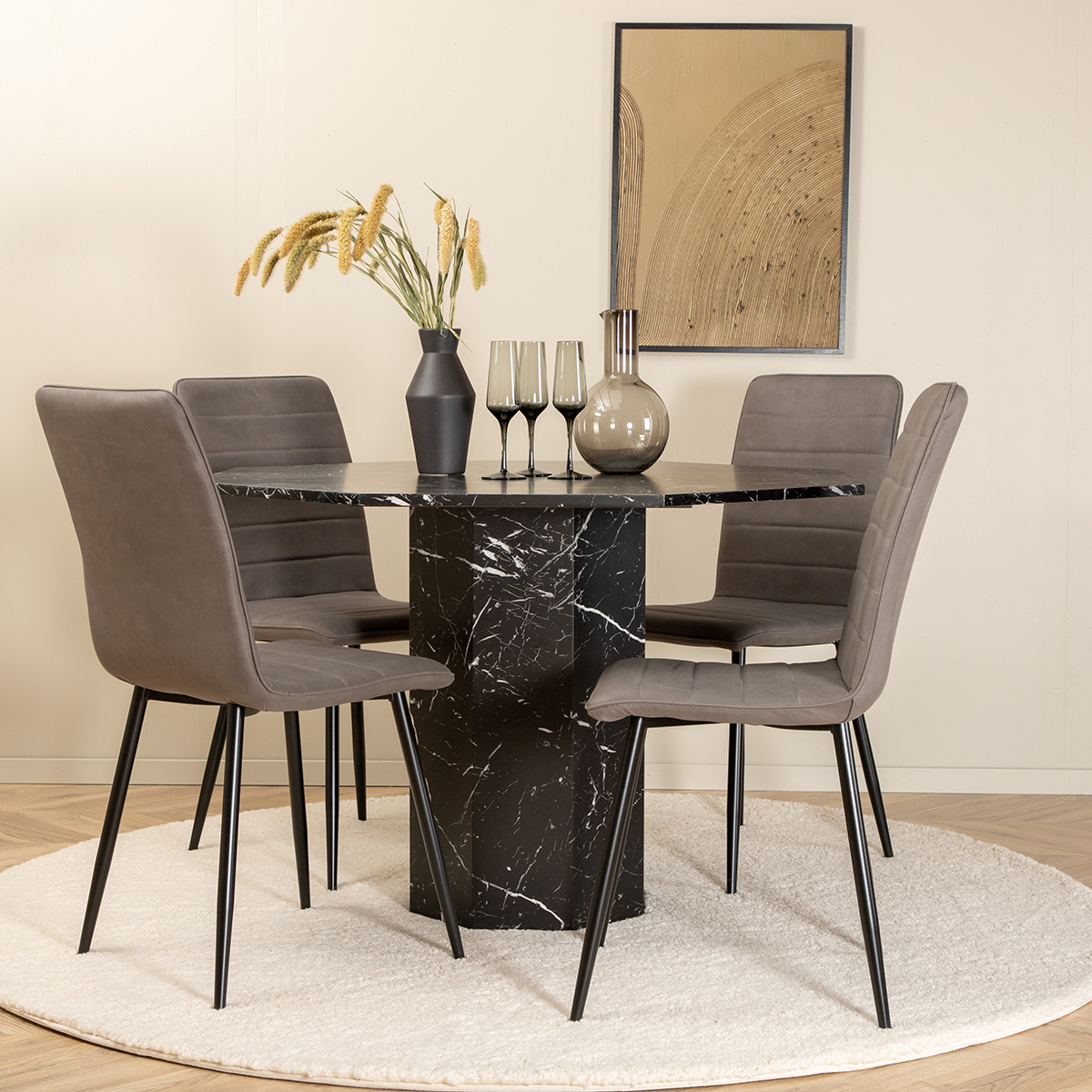 Spisegruppe Venture Home Monte Carlo Spisebord og Walerina Spisestol
