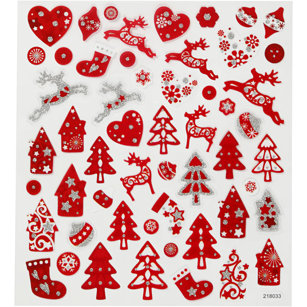 Klistremerker Creativ Company Jul 15x16,5 cm